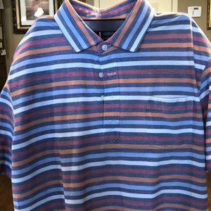 Cremieux polo shirt, multicolored striped shirt, XL